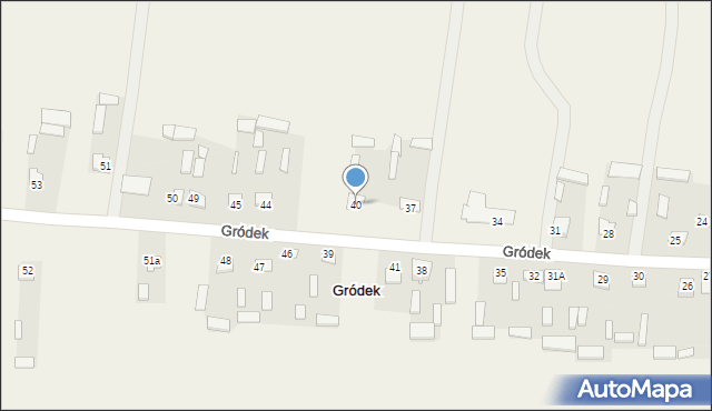 Gródek, Gródek, 40, mapa Gródek