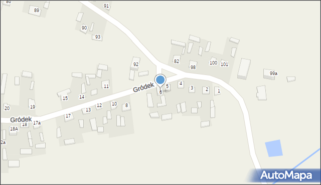 Gródek, Gródek, 6, mapa Gródek