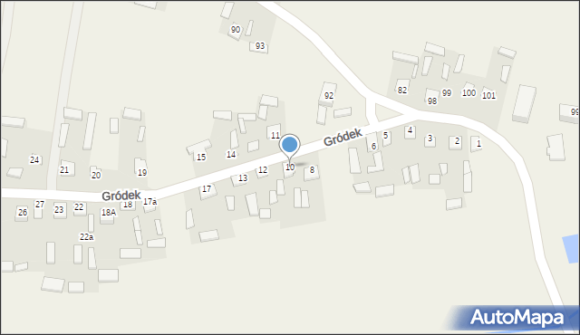 Gródek, Gródek, 9, mapa Gródek