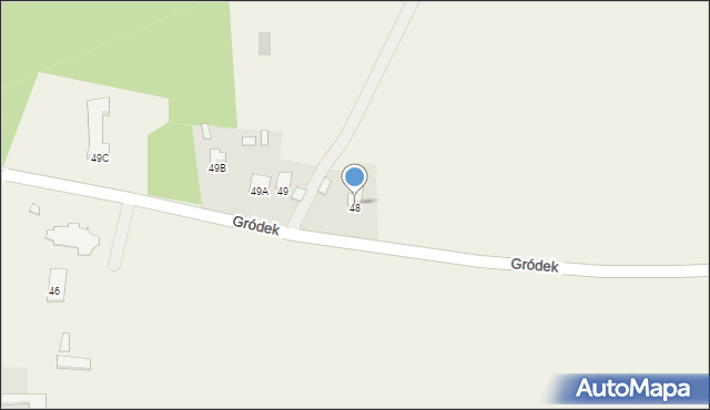 Gródek, Gródek, 48, mapa Gródek