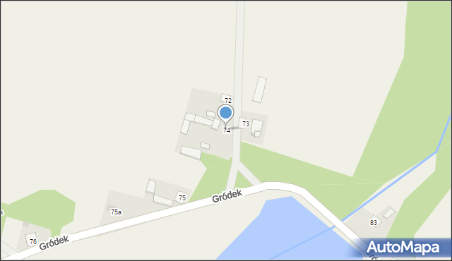 Gródek, Gródek, 74, mapa Gródek