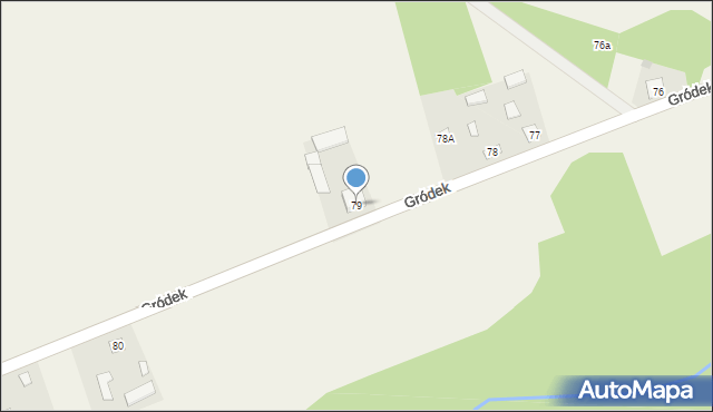 Gródek, Gródek, 79, mapa Gródek