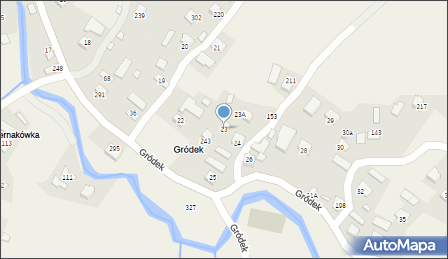 Gródek, Gródek, 23, mapa Gródek