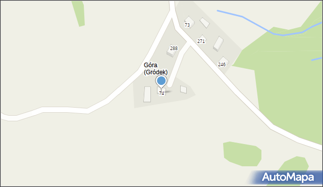 Gródek, Gródek, 74, mapa Gródek