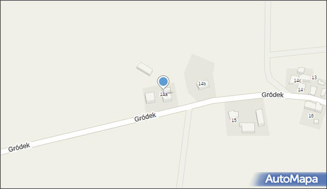 Gródek, Gródek, 14a, mapa Gródek