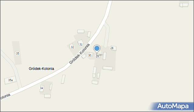 Gródek-Kolonia, Gródek-Kolonia, 29, mapa Gródek-Kolonia