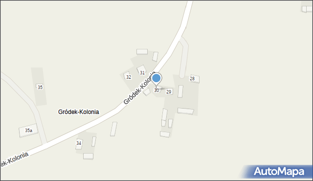 Gródek-Kolonia, Gródek-Kolonia, 30, mapa Gródek-Kolonia