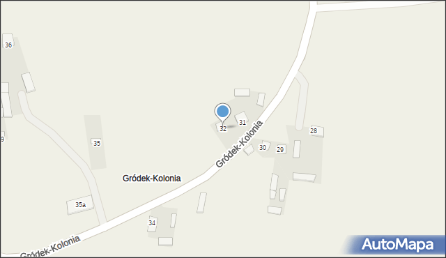 Gródek-Kolonia, Gródek-Kolonia, 32, mapa Gródek-Kolonia