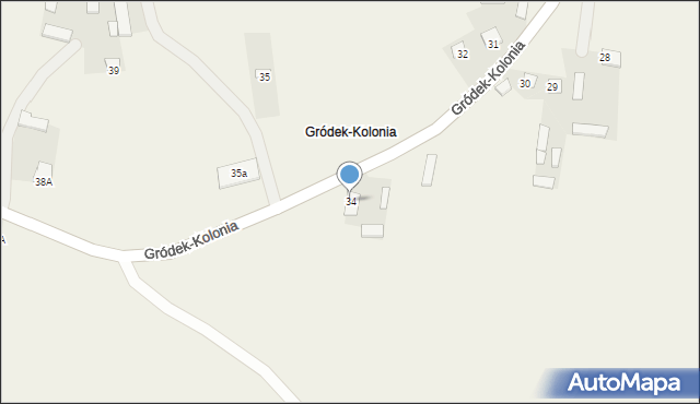 Gródek-Kolonia, Gródek-Kolonia, 34, mapa Gródek-Kolonia