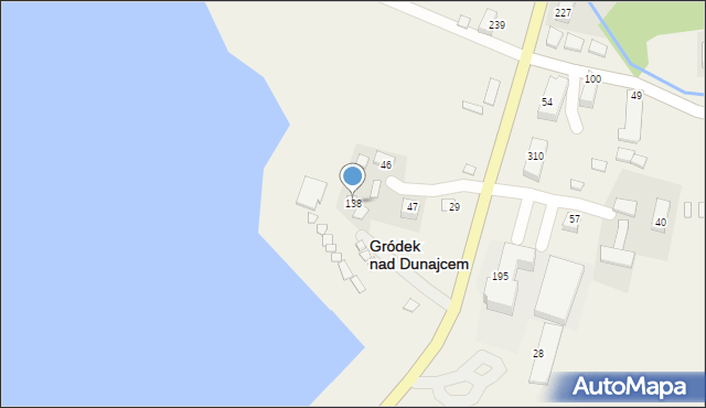 Gródek nad Dunajcem, Gródek nad Dunajcem, 138, mapa Gródek nad Dunajcem