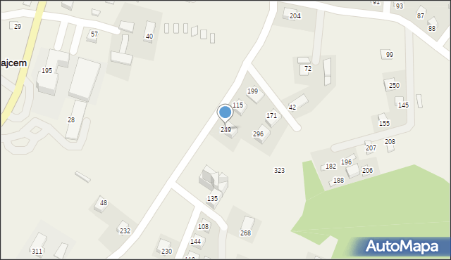 Gródek nad Dunajcem, Gródek nad Dunajcem, 249, mapa Gródek nad Dunajcem