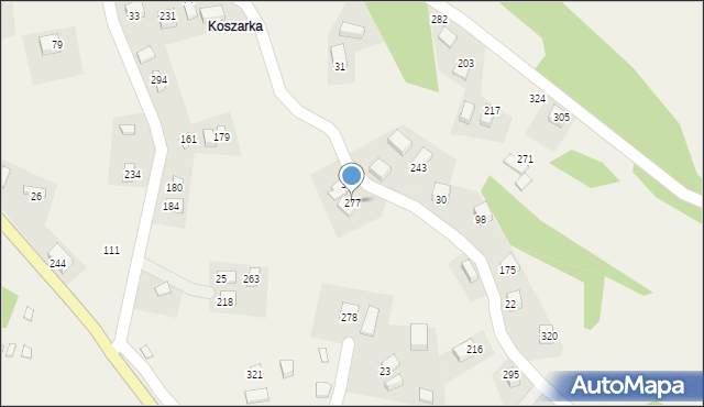 Gródek nad Dunajcem, Gródek nad Dunajcem, 277, mapa Gródek nad Dunajcem