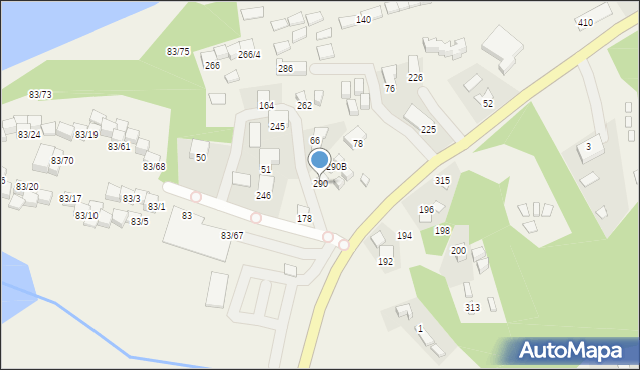 Gródek nad Dunajcem, Gródek nad Dunajcem, 290, mapa Gródek nad Dunajcem