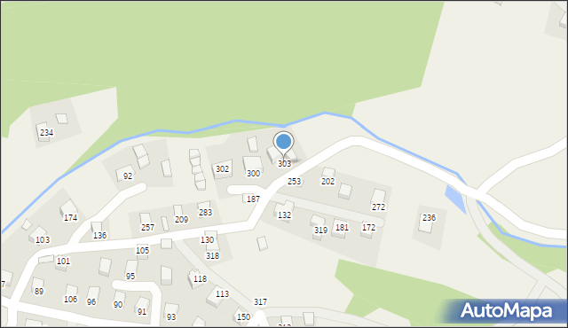 Gródek nad Dunajcem, Gródek nad Dunajcem, 303, mapa Gródek nad Dunajcem