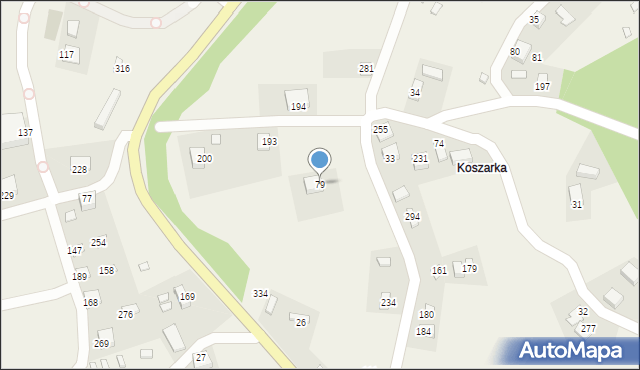 Gródek nad Dunajcem, Gródek nad Dunajcem, 79, mapa Gródek nad Dunajcem