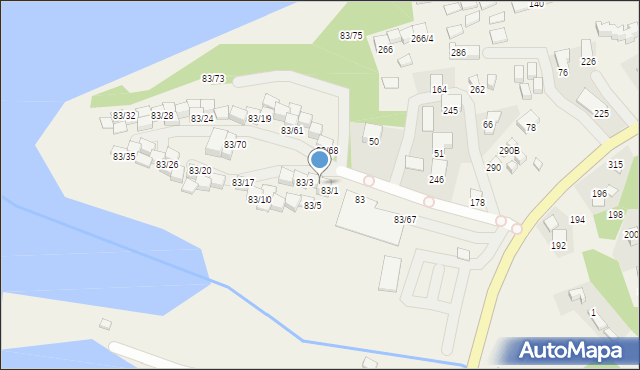 Gródek nad Dunajcem, Gródek nad Dunajcem, 83/2, mapa Gródek nad Dunajcem