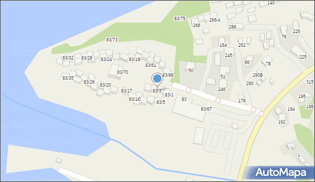 Gródek nad Dunajcem, Gródek nad Dunajcem, 83/3, mapa Gródek nad Dunajcem