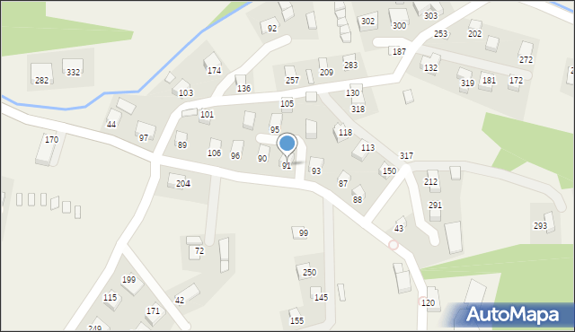 Gródek nad Dunajcem, Gródek nad Dunajcem, 91, mapa Gródek nad Dunajcem