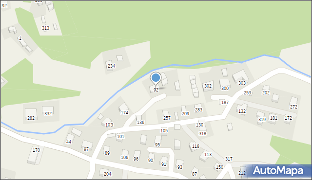 Gródek nad Dunajcem, Gródek nad Dunajcem, 92, mapa Gródek nad Dunajcem