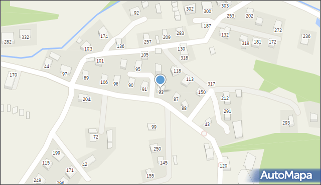 Gródek nad Dunajcem, Gródek nad Dunajcem, 93, mapa Gródek nad Dunajcem