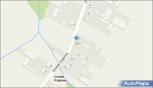 Gródek Rządowy, Gródek Rządowy, 50, mapa Gródek Rządowy