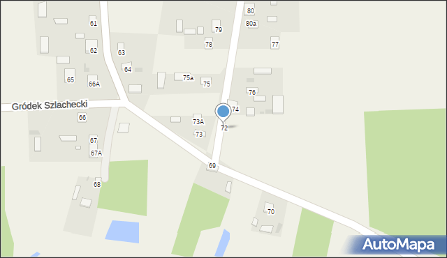 Gródek Szlachecki, Gródek Szlachecki, 72, mapa Gródek Szlachecki