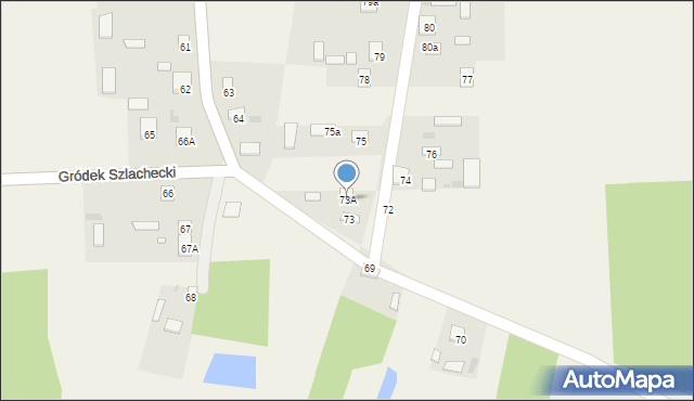 Gródek Szlachecki, Gródek Szlachecki, 73A, mapa Gródek Szlachecki