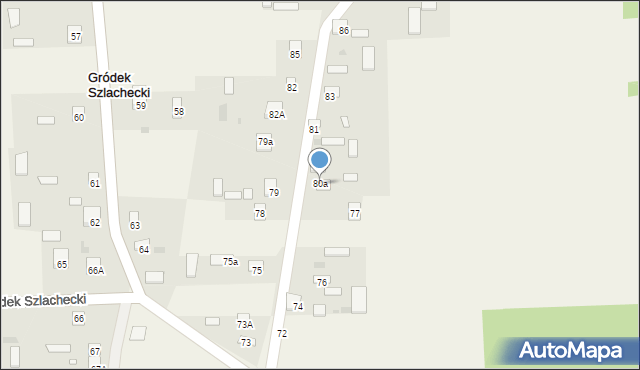 Gródek Szlachecki, Gródek Szlachecki, 80a, mapa Gródek Szlachecki