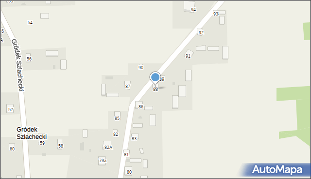 Gródek Szlachecki, Gródek Szlachecki, 88, mapa Gródek Szlachecki