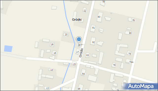 Gródki, Gródki, 19, mapa Gródki