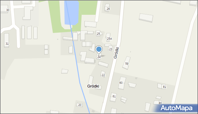 Gródki, Gródki, 24, mapa Gródki