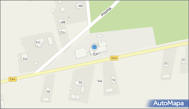 Gródki, Gródki, 51A, mapa Gródki