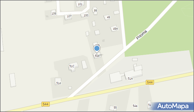 Gródki, Gródki, 51b, mapa Gródki