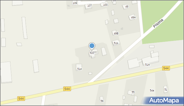 Gródki, Gródki, 51C, mapa Gródki