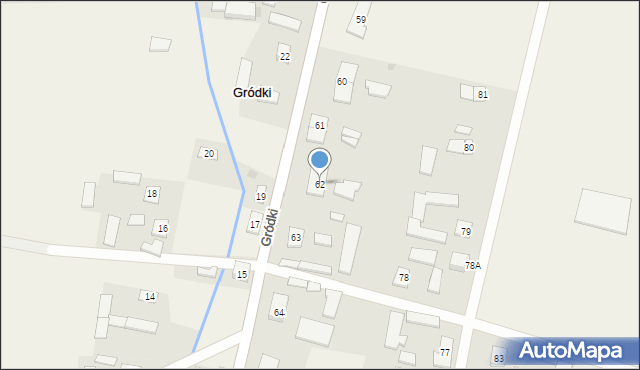 Gródki, Gródki, 62, mapa Gródki