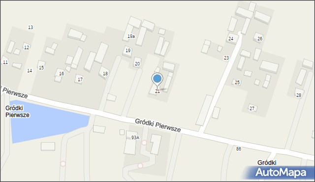 Gródki, Gródki Pierwsze, 21, mapa Gródki