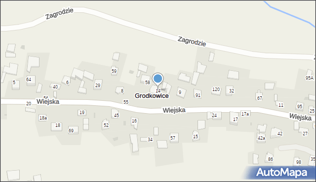 Grodkowice, Grodkowice, 14, mapa Grodkowice