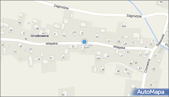 Grodkowice, Grodkowice, 17, mapa Grodkowice