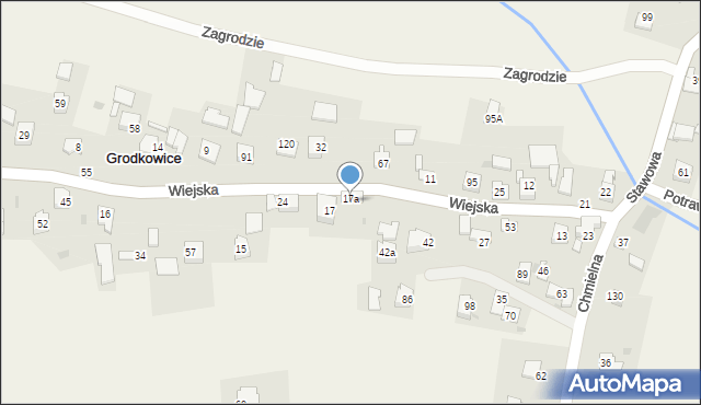 Grodkowice, Grodkowice, 17a, mapa Grodkowice