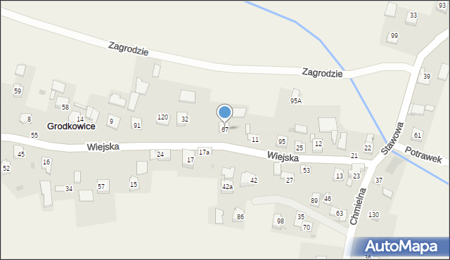 Grodkowice, Grodkowice, 67, mapa Grodkowice