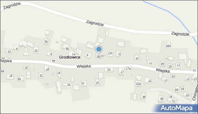 Grodkowice, Grodkowice, 91, mapa Grodkowice