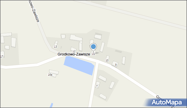 Grodkowo-Zawisze, Grodkowo-Zawisze, 11, mapa Grodkowo-Zawisze