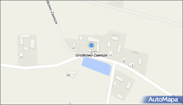 Grodkowo-Zawisze, Grodkowo-Zawisze, 12, mapa Grodkowo-Zawisze