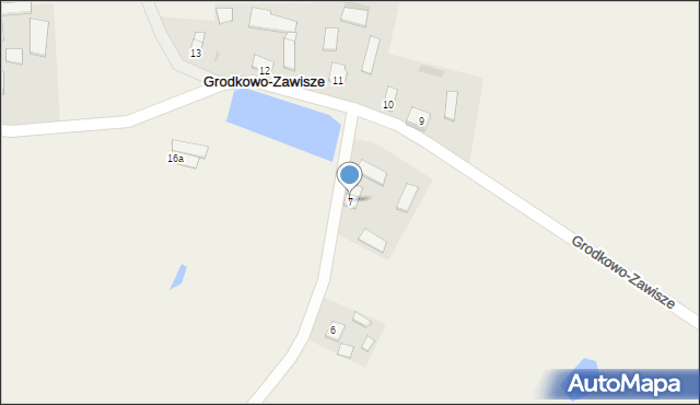 Grodkowo-Zawisze, Grodkowo-Zawisze, 7, mapa Grodkowo-Zawisze