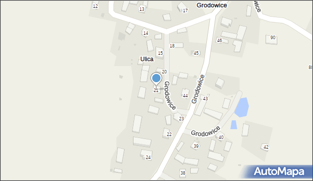 Grodowice, Grodowice, 21, mapa Grodowice