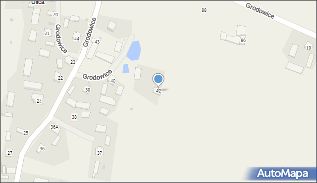 Grodowice, Grodowice, 42, mapa Grodowice