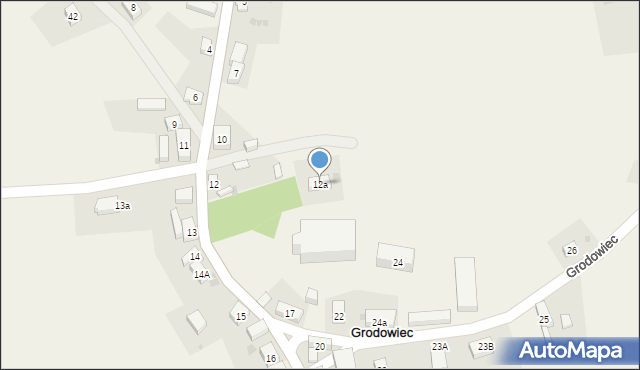 Grodowiec, Grodowiec, 12a, mapa Grodowiec