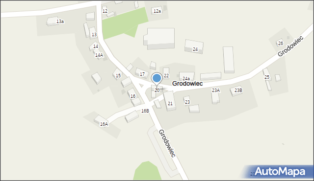 Grodowiec, Grodowiec, 20, mapa Grodowiec