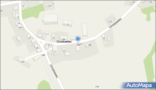 Grodowiec, Grodowiec, 23A, mapa Grodowiec