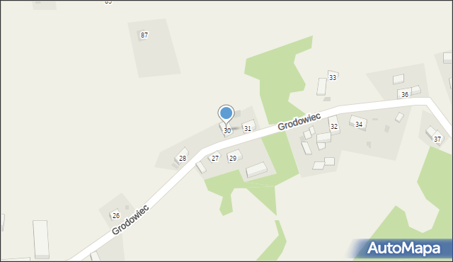 Grodowiec, Grodowiec, 30, mapa Grodowiec